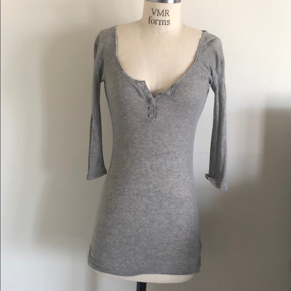 All Saints 3/4 Sleeve Henley.